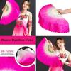 Hot Sell Dancer Practice Long Imitation Rayon Silk Fans Belly Dancing Fan Long Silk Fans Silk Fans