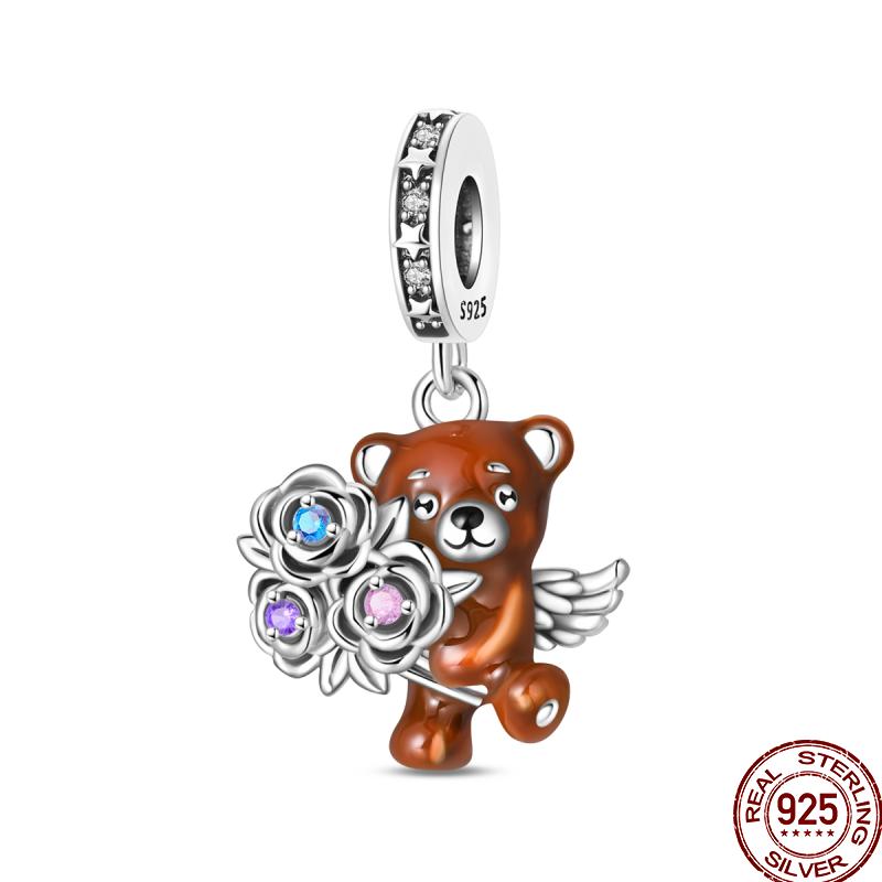 Весенняя коллекция бабочек Медный подсолнух Медведь Бабочка Цветные бусины Подходит для оригинального браслета 3 мм