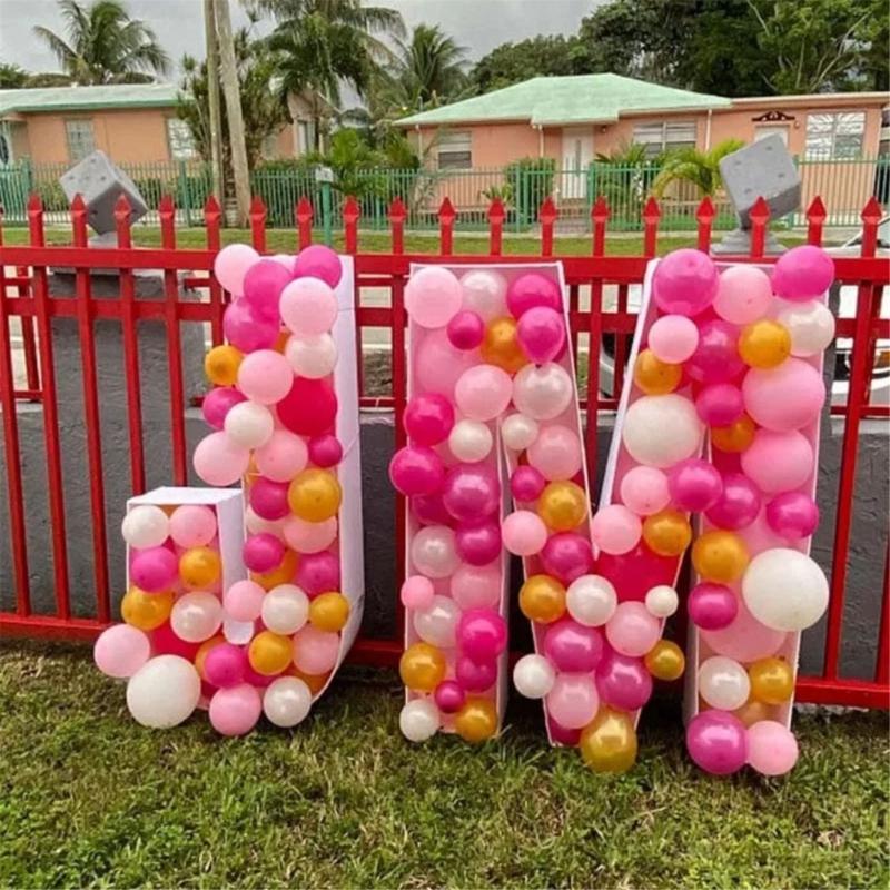 User Friendly Latex 3D Number Balloon Display Stand For Festival Event Baby Showers Photo Backdrops