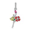 Elegant 12 Birth Flowers Charm Pendant Authentic 925 Sterling Silver Zirconia Beads for Women Fine Jewelry Charm Bracelets Christmas Flower Pendant