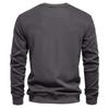 European and American Men's Spring Autumn Long Sleeve Solid Color Sweatshirt Fashion Casual Loose Fit Crew Neck Pullover