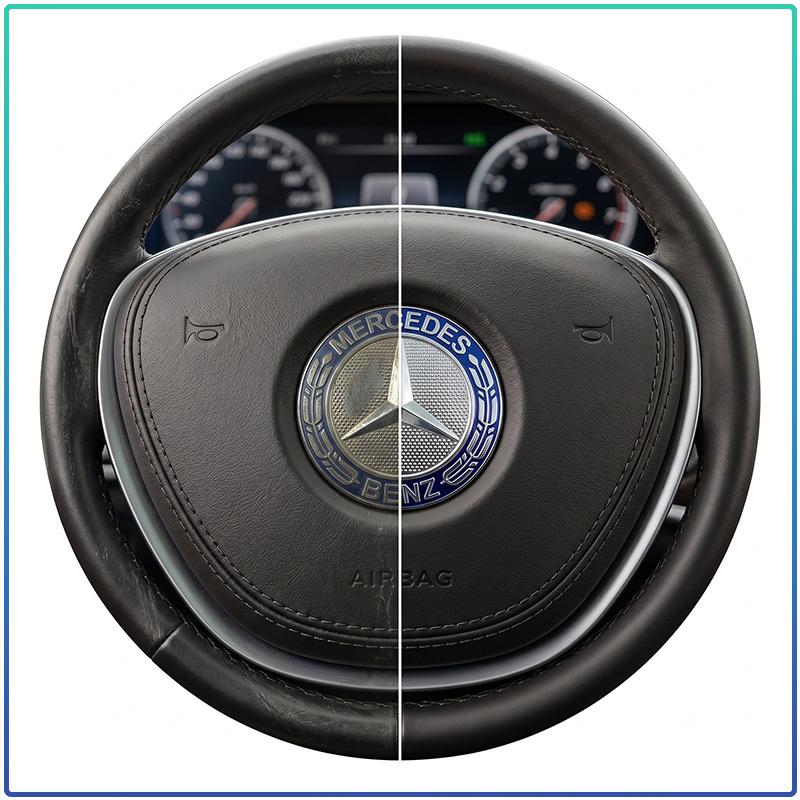 52 ММ AMG Affalterbach Дерево Рулевого Колеса Эмблема Наклейка Глянцевая Смола Декор Наклейка Подходит для Mercedes Benz Седан Внедорожник Спортивный Автомобиль