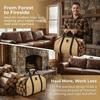 With Handle Firewood Carrying Bag Heavy Duty Firewood Log Carrier Bag  Outdoor Fire Pit