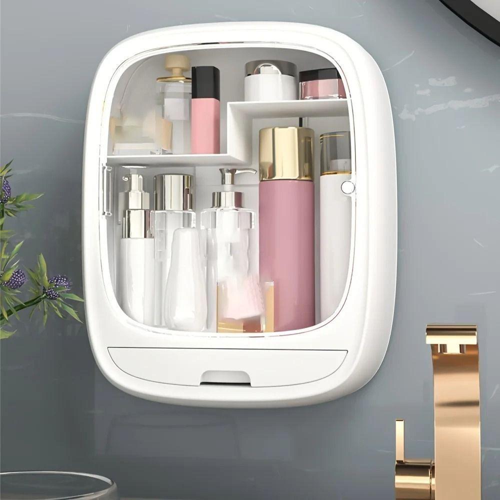 Wall-mounted Makeup Organizer Waterproof Storage Box High Quality Cosmetic Display Cases Bathroom