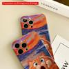 Ginger Cat Yawning Against Swirling Sky All inclusive film hard phone case, compatible with iPhone 18 Pro Max 17 16 15 14 13 12 11
