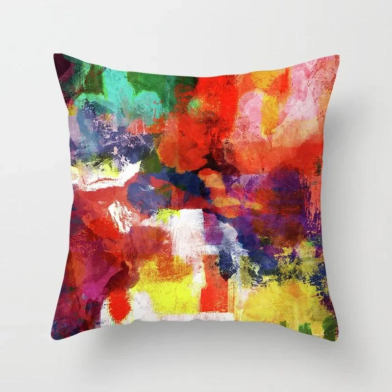 Абстрактная картина маслом Декоративная наволочка Гостиная Офис Украшения Главная Наволочка