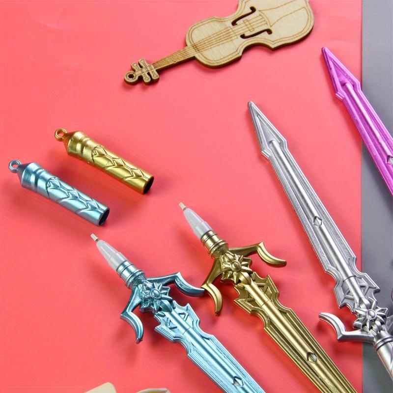 Школьный сезон 10 шт. 0,5 мм креативная гелевая ручка для меча императора, ручка для стилизации оружия в стиле аниме, симпатичная канцелярская ручка для меча, ручка для воды в стиле ретро с оружием