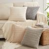 2Pc Throw Pillow Covers 45CM Soft Cushion Cover for Living Room Couch Bed Sofa Nordic Plush Striped Corduroy Square Cushion Case