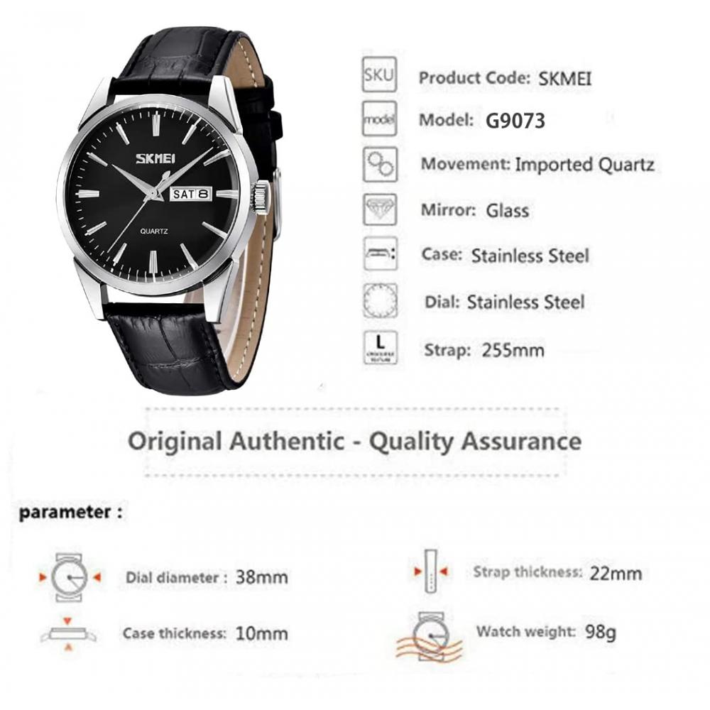 Мужские часы с черным кожаным ремешком, деловые, классические, наручные, мужские, водонепроницаемые, кварцевые, аналоговые, стильные, повседневные, простые, дата, день недели, легкие, мужские