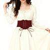 PU Leather Brown Cummerbunds Adjustable Suede Wide Belt Fashion Pu Leather Corset  Ladies