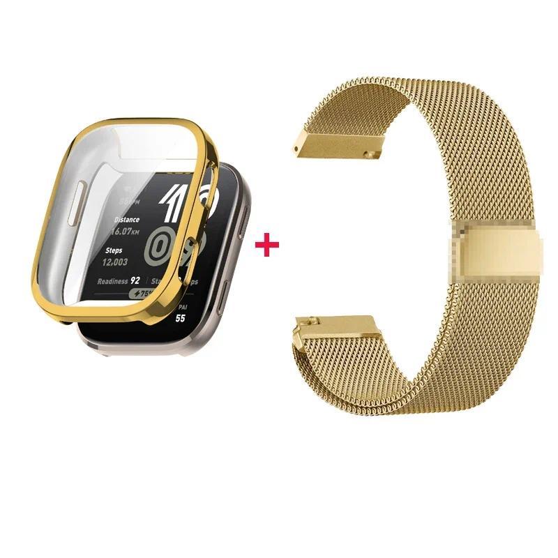 2-в-1 ремешок-петля + ТПУ чехол для Huami Amazfit Bip 6, ремешки для запястья из нержавеющей стали