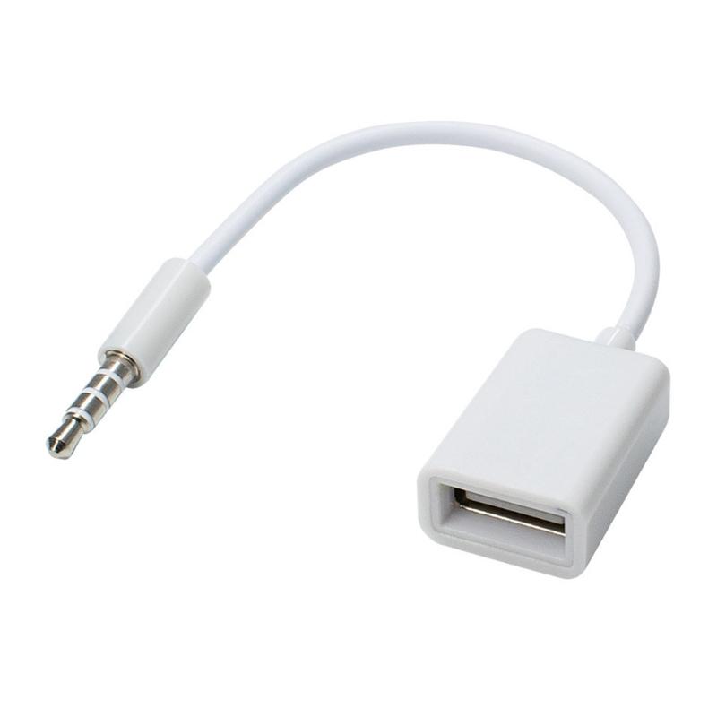 Автомобильный USB-адаптер-переходник на AUX 3,5 мм, соединительный провод, подходит для автомобильных звуковых систем, воспроизведения музыки