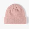 New Arrival Autumn and Winter Fashion Warm Lovely Pure Color Solid  Dark Grey  Customized Knitted Women Beanies