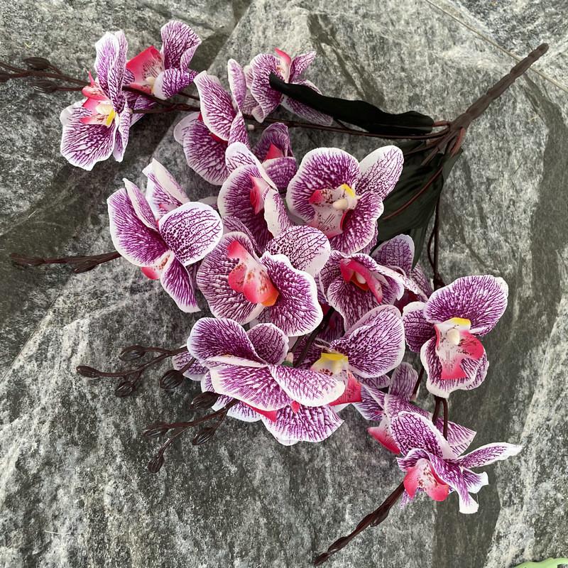 Bouquet Simulated Orchid For Wedding Decoration Home Living Room Arrangement