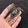 Multi Fire Labradorite Pendant Copper Wire Wrapped Pendant Handmade Gemstone Pendant Unique Copper Jewelry Bird Pendant Gift For Anniversary