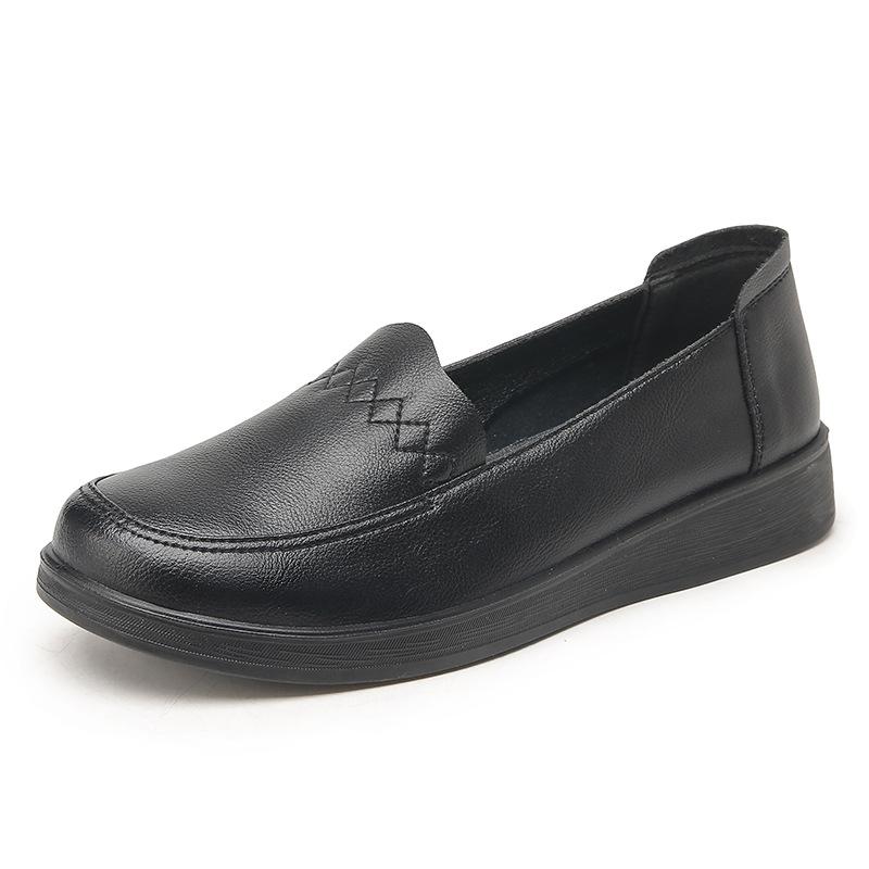 Большой размер 35-42 Женские черные оксфорды кроссовки мягкая подошва женская обувь женская обувь комфорт мама мягкие кожаные мокасины