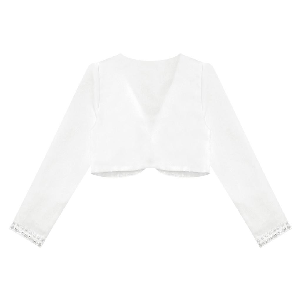 Болеро с длинными рукавами для девочек, платье с цветочным узором для девочек, накидка, детская короткая куртка, кардиган, топ