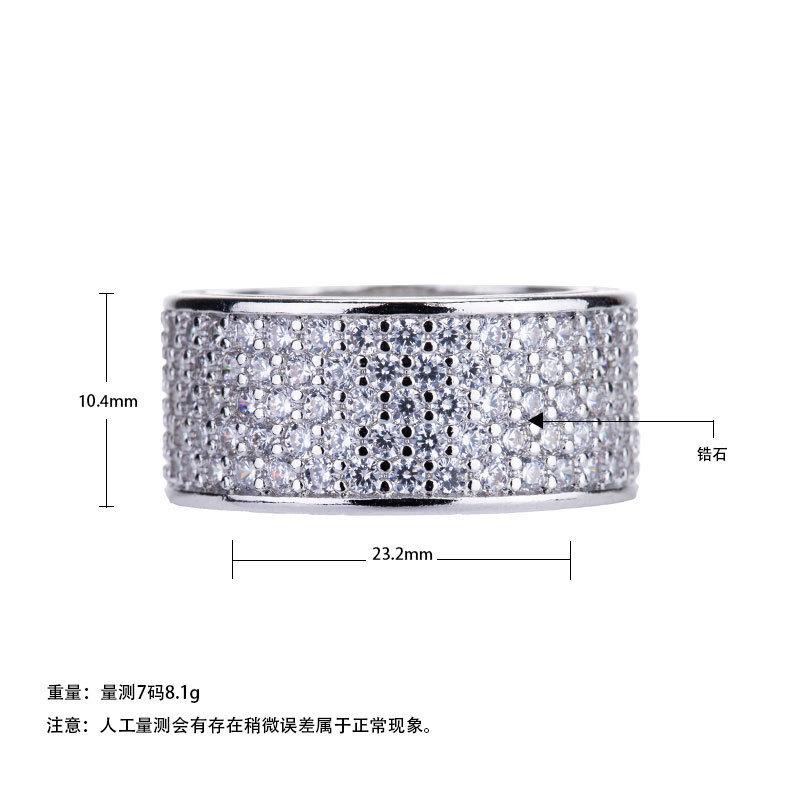Five-Row Diamond Ring, Popular Universal Ring, Popular Jewelry For Men And Women