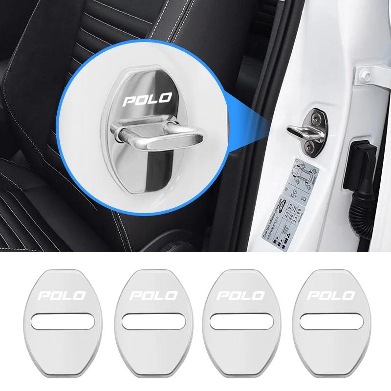 VW GTI GOLF 2026 Hot For VW VOLKSWAGEN 4Pcs Car Door Lock Protective Cover Stickers Auto Accessories For  Volkswagen VW RLine R 