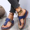 Women Sandals Lightweight Heels Clamping Toe Metal Sandals with Hollowed Out Oversized Sandals Summer SandalsOpenToe Beach Shoes