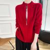 Женский кашемировый кардиган Qinghe Cashmere 30% кашемира 70% шерсти Осенне-зимний кашемировый кардиган Утепленный Мягкий Теплый