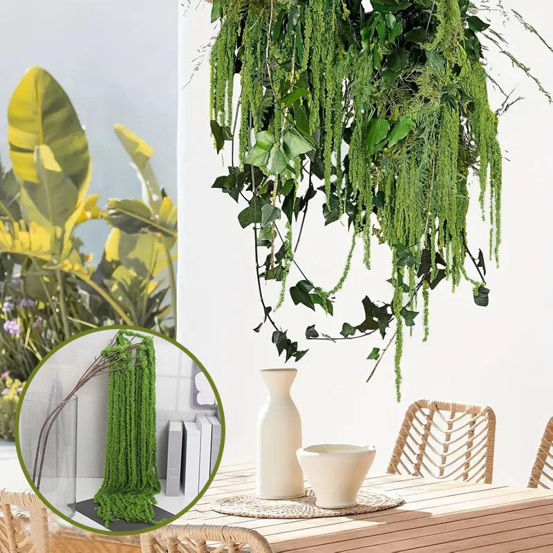 1PC Wool Wedding Decor Accessories Artificial Plants Soft Decoration Solid Party Simulated Long Spike Flower Wedding
