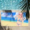 Милое пляжное полотенце Super Sonico Быстросохнущее Подходит для бассейнов, кемпинга, йоги и спортзала