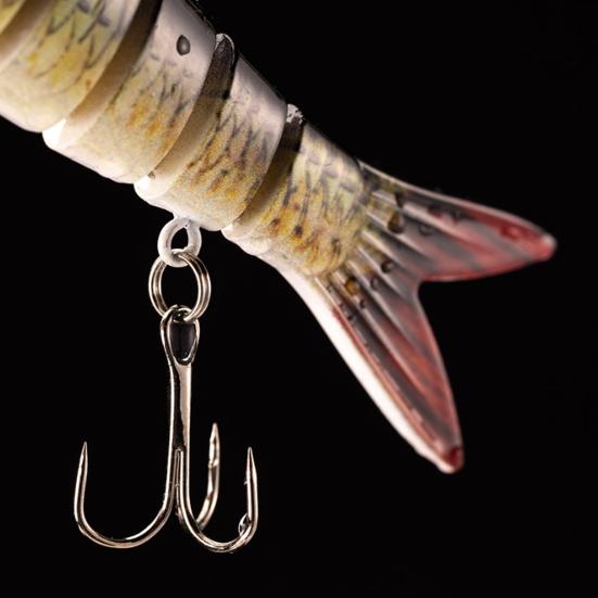 3 шт. Рыболовные приманки Твердые приманки 3D глаза Реалистичный вид Яркий цвет Многосекционные Медленно тонущие Искусственная приманка Набор рыбных приманок