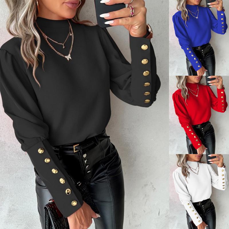 Women Sexy Lace Backless Shirts Tops Ladies Long Sleeve Buttons OL Office Blouse