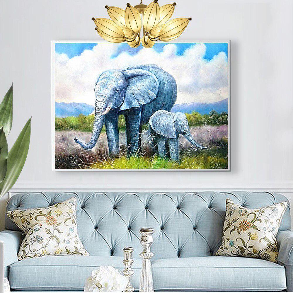 5D Diamond Mosaic Animal Embroidery Sale Elephant Full Roound Diamond Painting Rhinestone Pictures