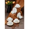 Набор кофейных чашек Polka Dot Lux из 12 предметов на 6 человек, набор белых чашек для турецкого кофе