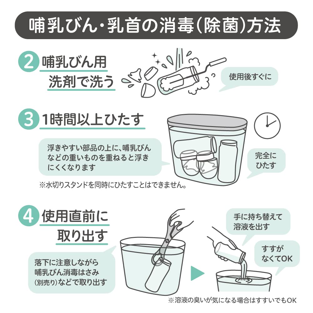 Pigeon Breastfeeding Disinfectant Case with Draining Stand, Clear