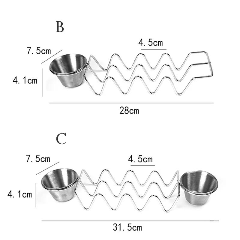Держатели для тако из нержавеющей стали, слоты в форме волны, подставка для мексиканской еды Maquina Para Hacer Tortillas Electrica, кулинария, эмпанада, пироги