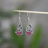 Pink Topaz Gemstone Handmade Earring 925 Sterling Silver Fine Jewelry Gift For Her