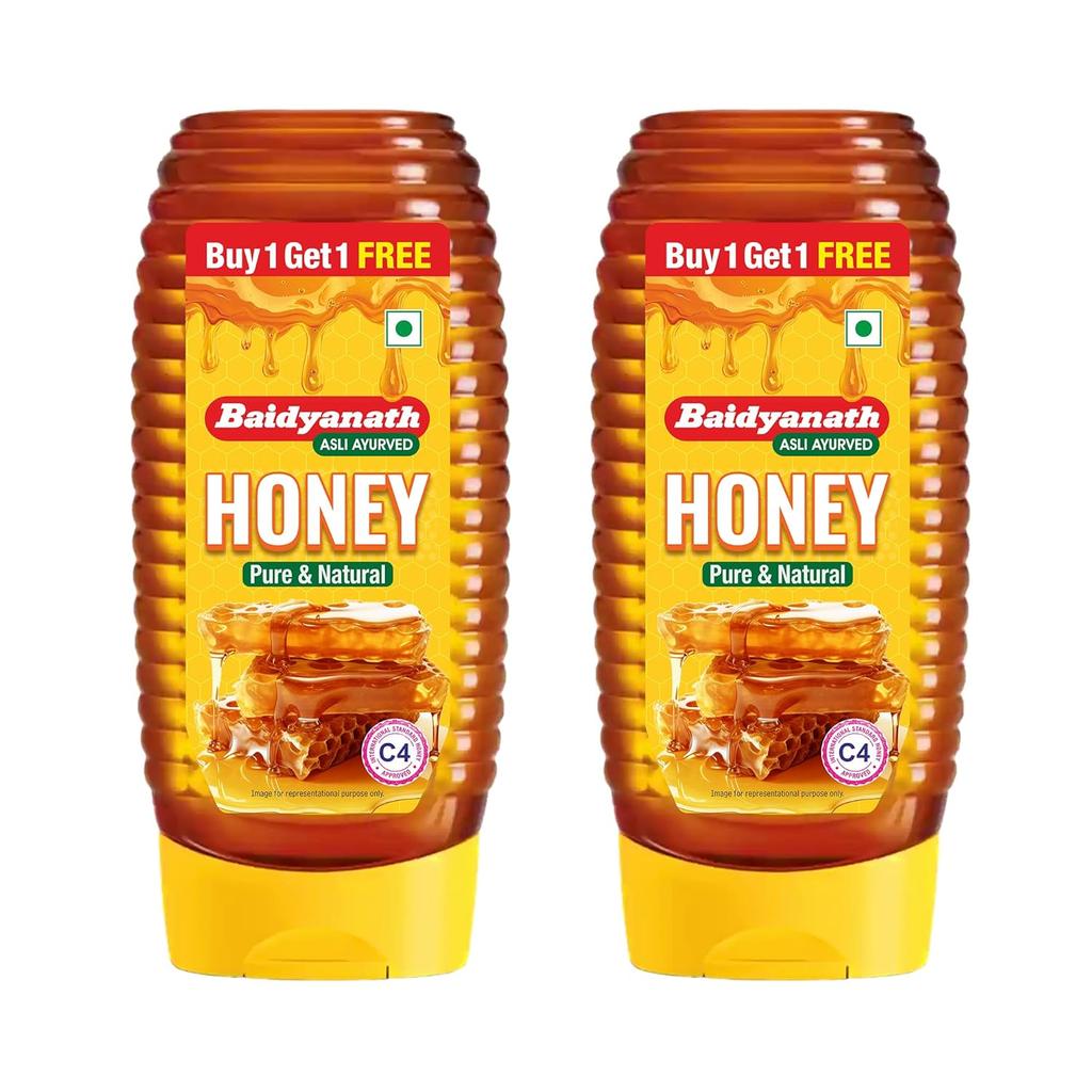 Baidyanath Squeeze Honey Natural Sweetener 400 Gm X Pack Of 2 | Pure Honey | Easy Squeeze Bottle | No Added Sugar | Boosts Immunity Naturally