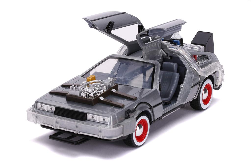 1:24 Scale BACK TO THE FUTURE PART III - TIME MACHINE W/LIGHT Back To the Future Diecast Car