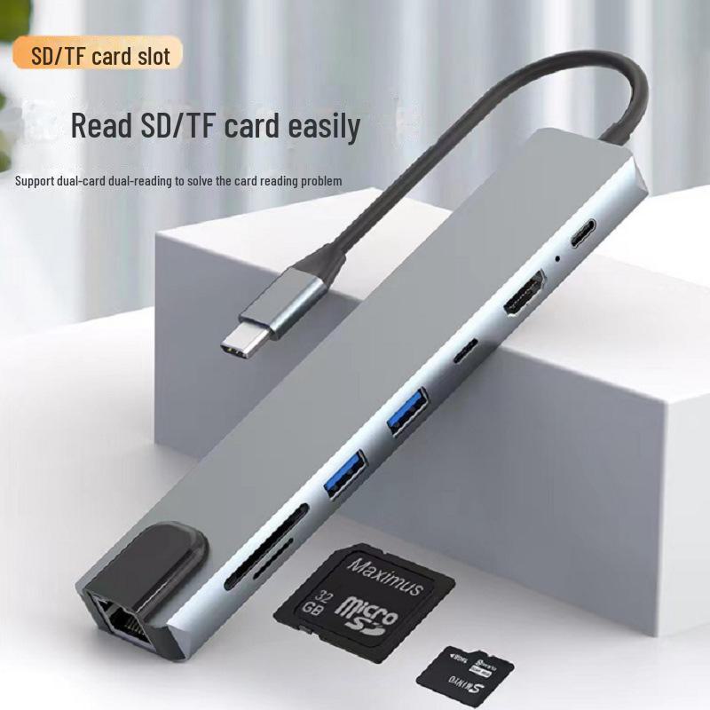 Трансграничная док-станция 8-в-1 USB-C - HDMI 4K: Преобразователь расширения Type-C