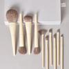 10-Piece Zero-Degree Makeup Brush Set: Small Milky White Brushes for Highlighting, Eyeshadow, and Blush. Complete Beauty Tool Kit.