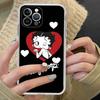 Анимация B-Бетти Буп Прозрачный ТПУ Чехол для Телефона Для IPhone 17 11 12 13 14 15 16 Pro Max 16 Plus Чехол