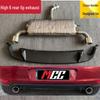 Golf 6 GTI Style Rear Diffuser for 09-13 Models: Dual-Sided Single Outlet Exhaust Lip