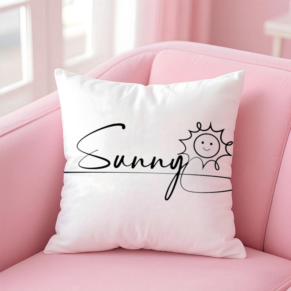 Creative Cute Artistic Art Animal Signatures Cushion Cover Pillow Case Soft Skin Friendly Fabric Concealed Zipper