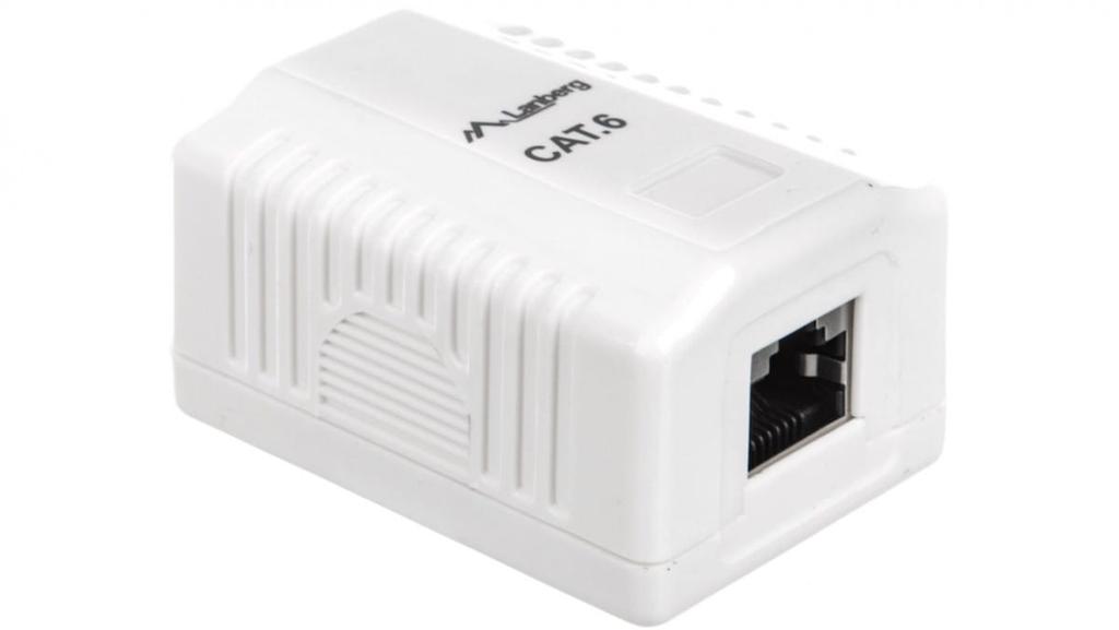Gniazdo Teleinformatyczne Natynkowe Ftp 1Xrj45 Kat.6 Os6-0001-W