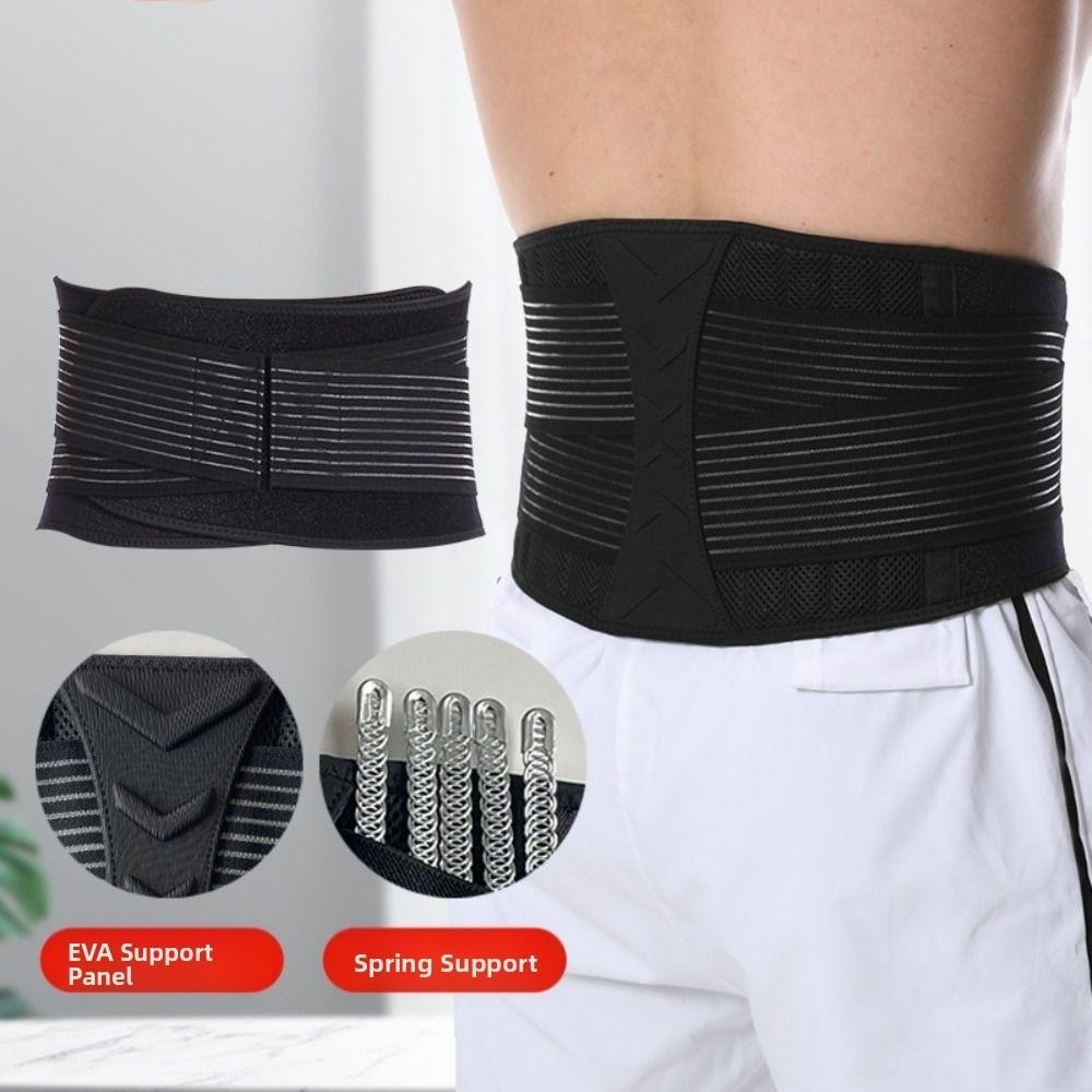 Pressurization Spine Support Belt 8-springs Lumbar Corset Orthopedic Lumbar Belt Gym Training