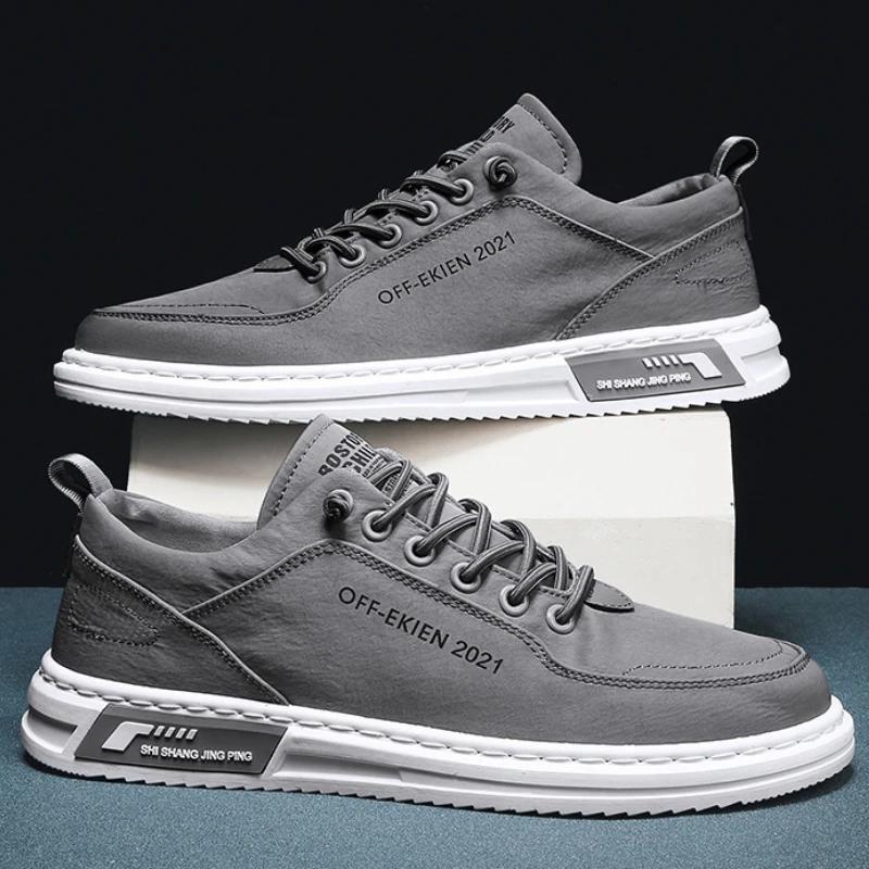 Мужские вулканизированные туфли, нескользящие, износостойкие, дышащие, модные мужские кроссовки 2024 года, полотно Ice Silk, удобная мужская повседневная обувь