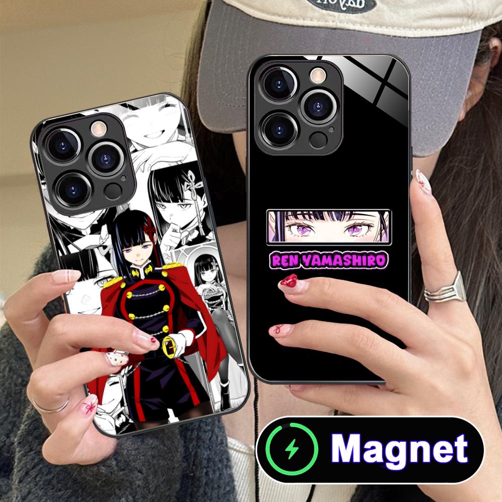 Mato seihei Ren Yamashiro Glass MagSafe Mobile Phone Case for iPhone 17 16 15 14 13 12 11 Air Pro Max Plus Mini Colorful Cover