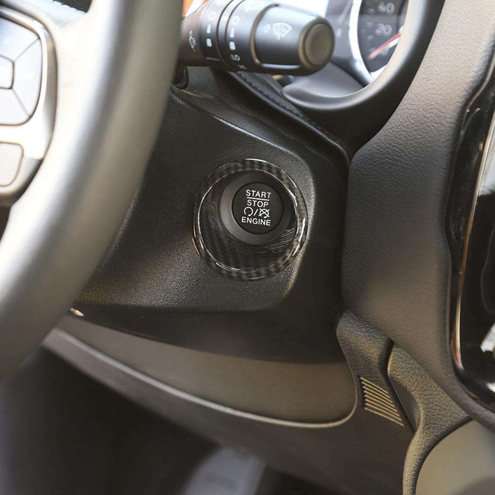 Автомобильный ключ зажигания, переключатель, украшение, кольцо, круглая отделка, наклейки для Jeep Renegade 2015-2023, компас 2017-2023, интерьер