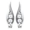 [F1300] - Silver 'Câlin' Earrings White