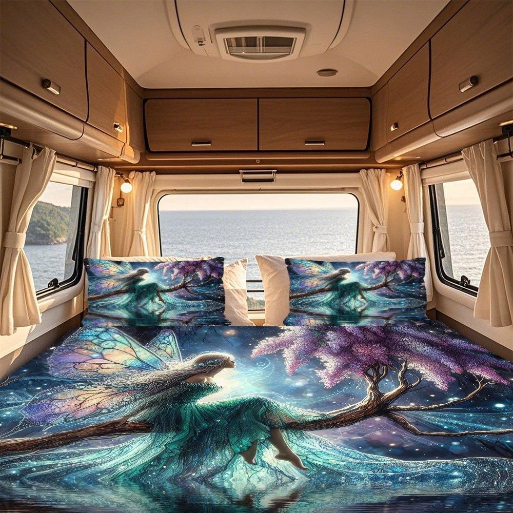 Alice Fairy 3pcs quilt set 1*quilt cover+2*pillowcase Printed Duvet Cover And Pillowcase Three-Piece Set Bedding for Bedroom