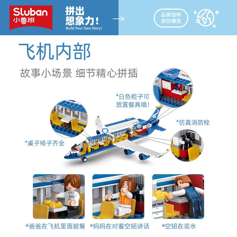 Sluban Building Blocks Aircraft /Air Ambulance /Cargo Aircraft/ International Airport Model Toy Educational Kit For Kids