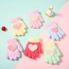 Soft Comfortable Winter Mittens for Kids Knitted Gloves Cute Cartoon Pattern Kindergarten Gloves Comfortable Wearing